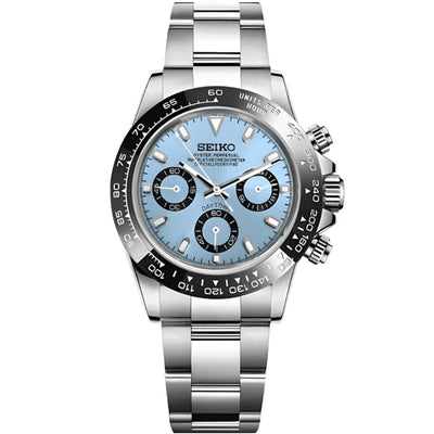 SEIKTONA | Ice Blue VK63 - WB MOD WATCHES