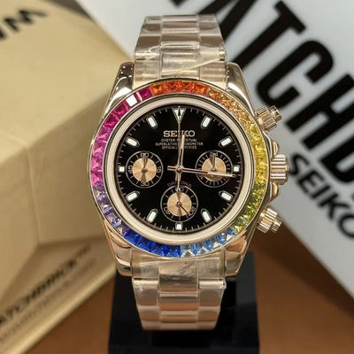 SEIKTONA | Rainbow Bezel – ROSE GOLD - WB MOD WATCHES