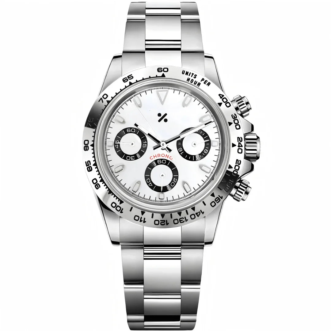 SEIKTONA | Silver Panda VK63 - WB MOD WATCHES