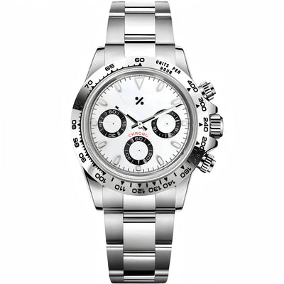 SEIKTONA | Silver Panda VK63 - WB MOD WATCHES