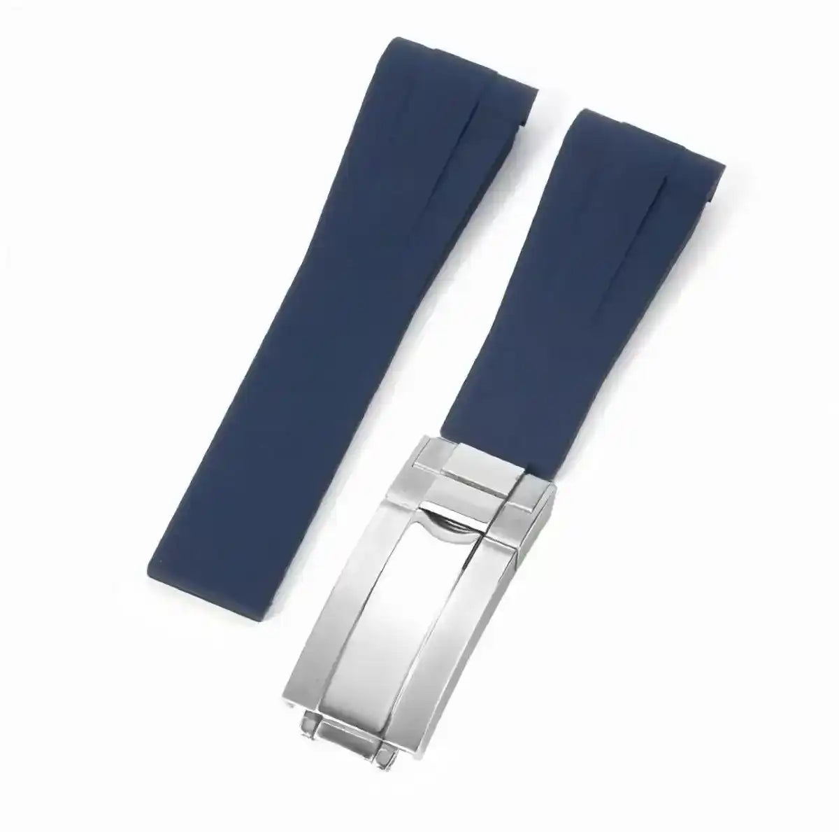 Curved - End Rubber Strap | 20mm Silver Clasp - WATCHBRICK