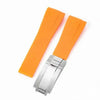 Curved - End Rubber Strap | 20mm Silver Clasp - WATCHBRICK