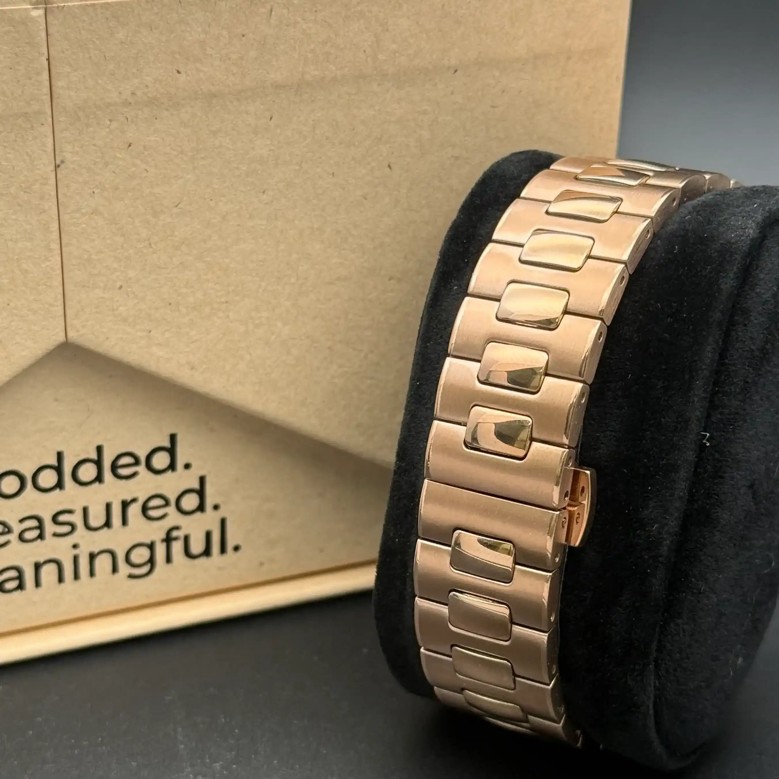 NAUTIKO | Brown Rose Gold NH35 Custom Watch - 428.00 WATCHBRICK