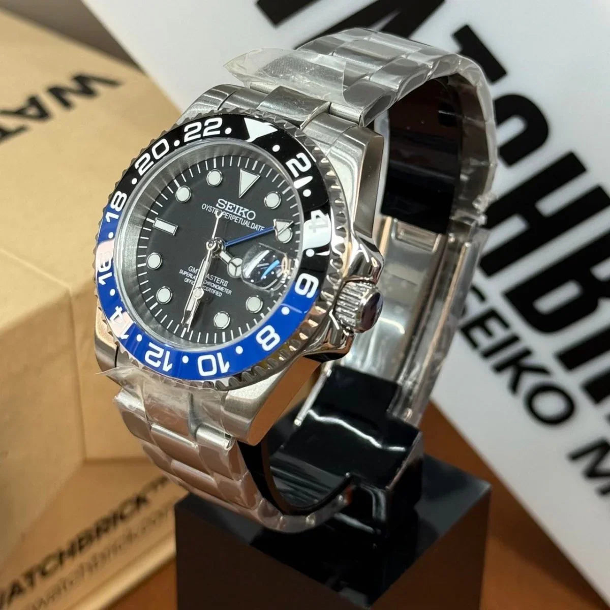 GMTMOD | Batman NH34 GMT - WB MOD WATCHES