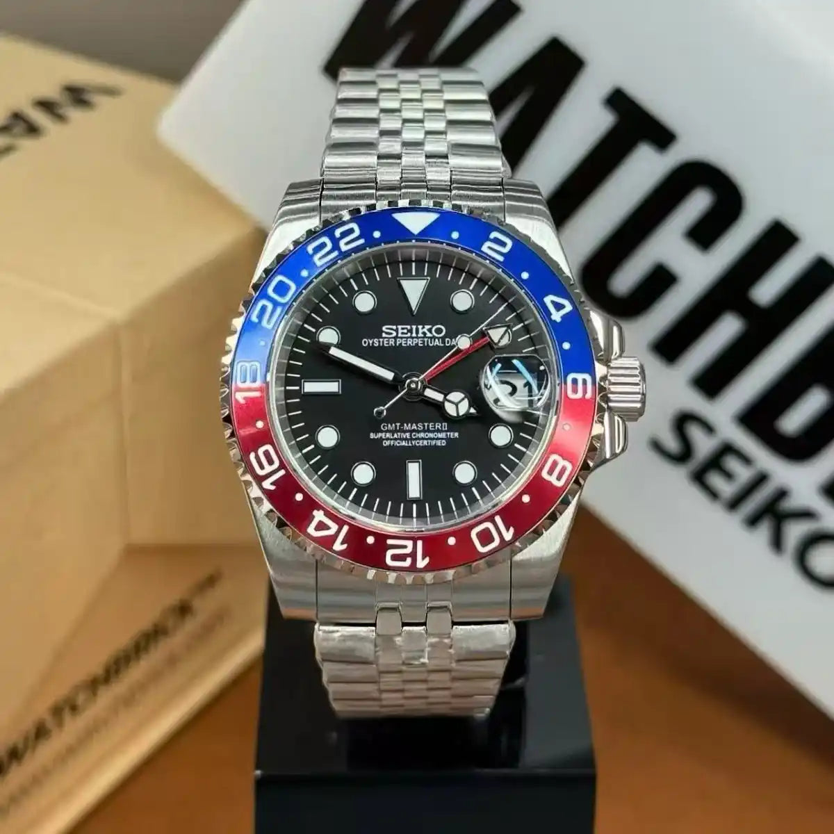 GMTMOD | Pepsi NH34 Custom Watch – WATCHBRICK