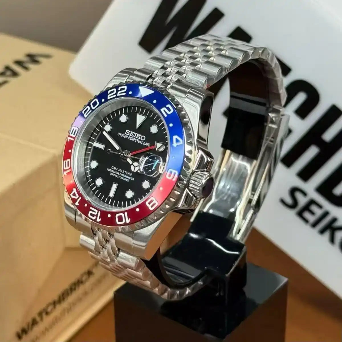 GMTMOD | Pepsi NH34 Custom Watch – WATCHBRICK