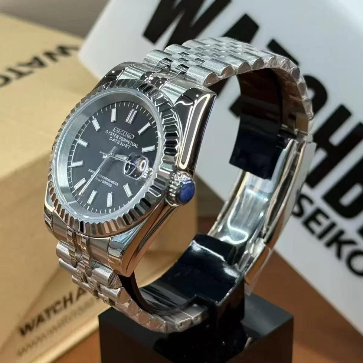 DATEJUST MOD | Classic Black 36/39mm – WATCHBRICK