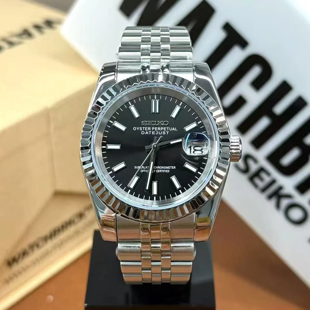 DATEJUST MOD | Classic Black 36/39mm – WATCHBRICK