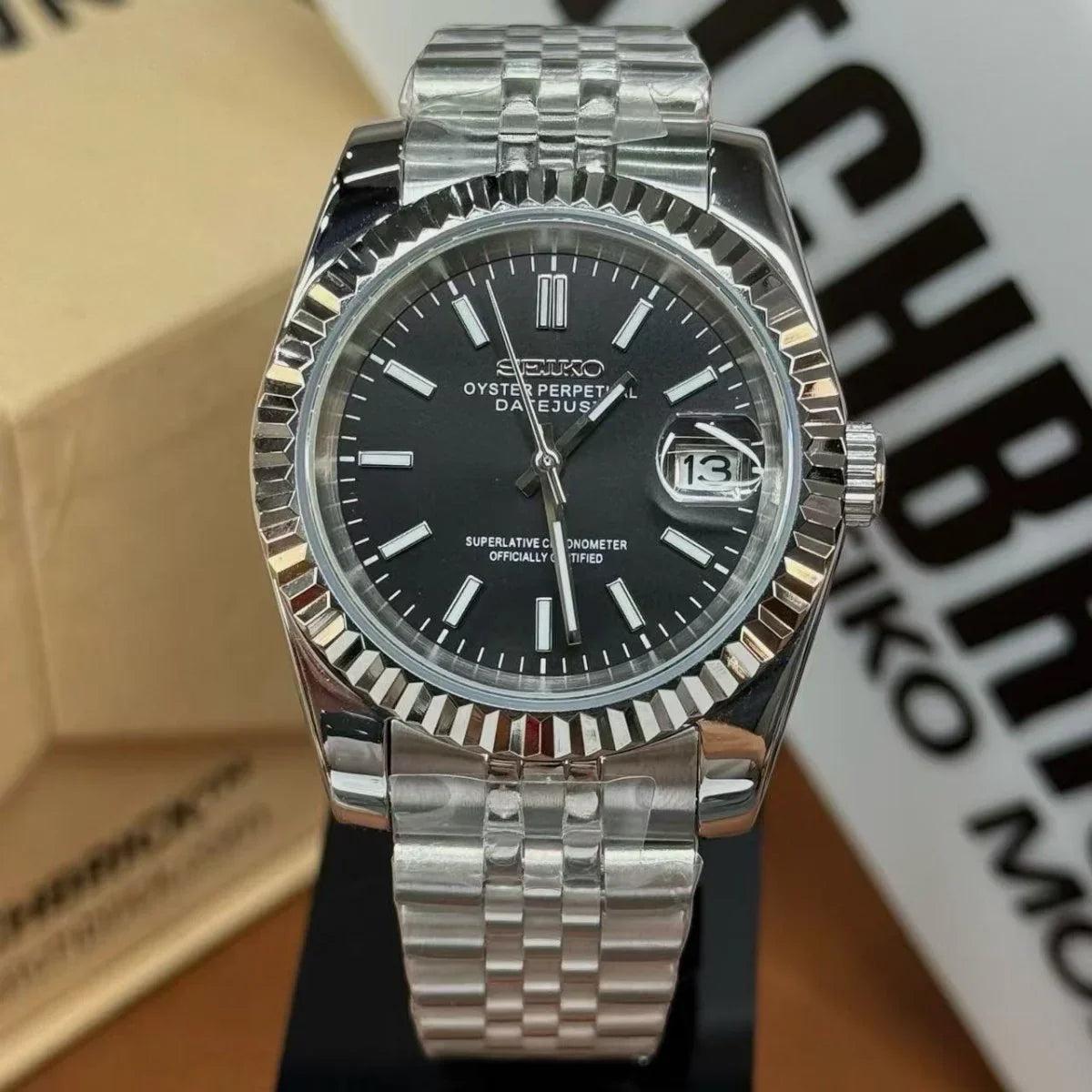 JUSTMOD | Black Dial NH35 - WB MOD WATCHES