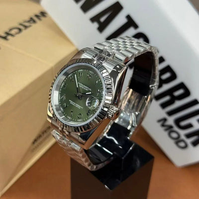 JUSTMOD | Green Sunburst Arabic 36/39mm - WATCHBRICK