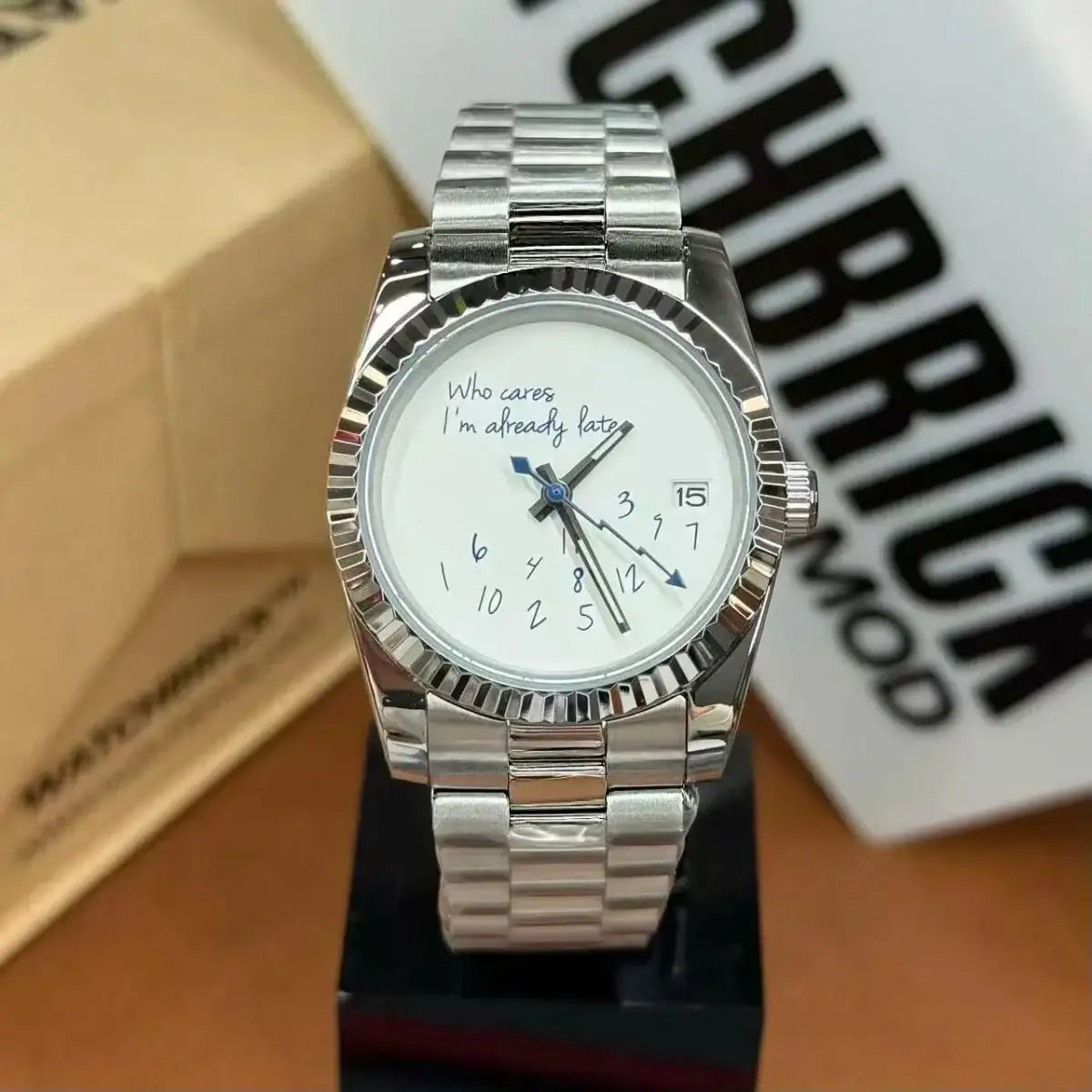 JUSTMOD | I'm Already Late NH35 Custom Watch Custom Seiko Mod