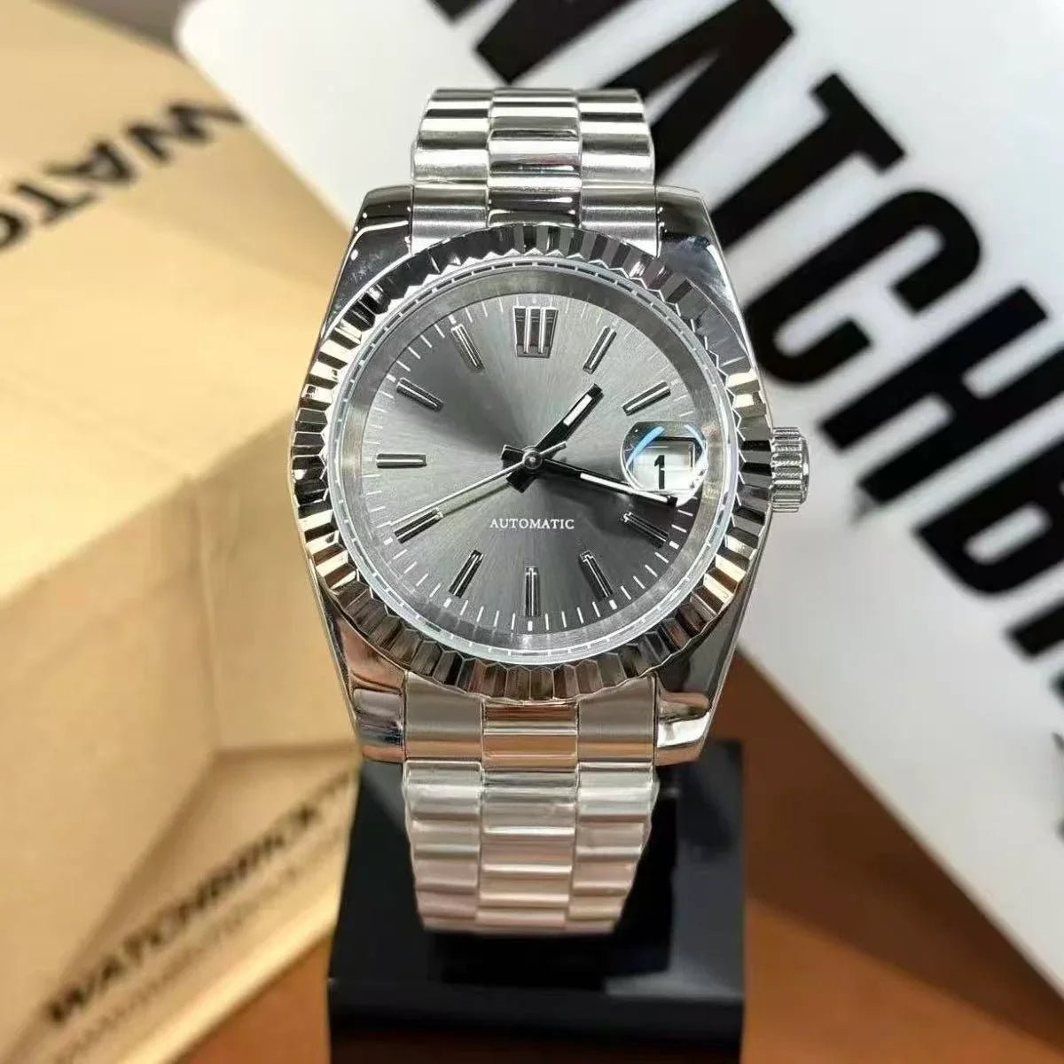 JUSTMOD | Slate Sunburst Date 36/39mm - WATCHBRICK