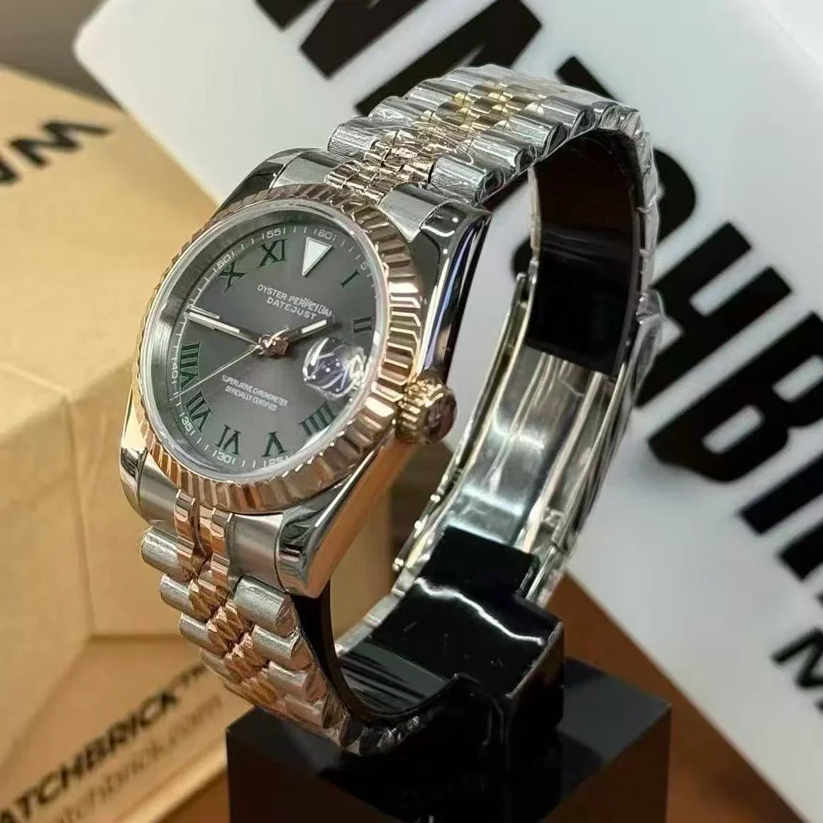 JUSTMOD | Two - Tone Wimbledon Roman NH35 - WATCHBRICK