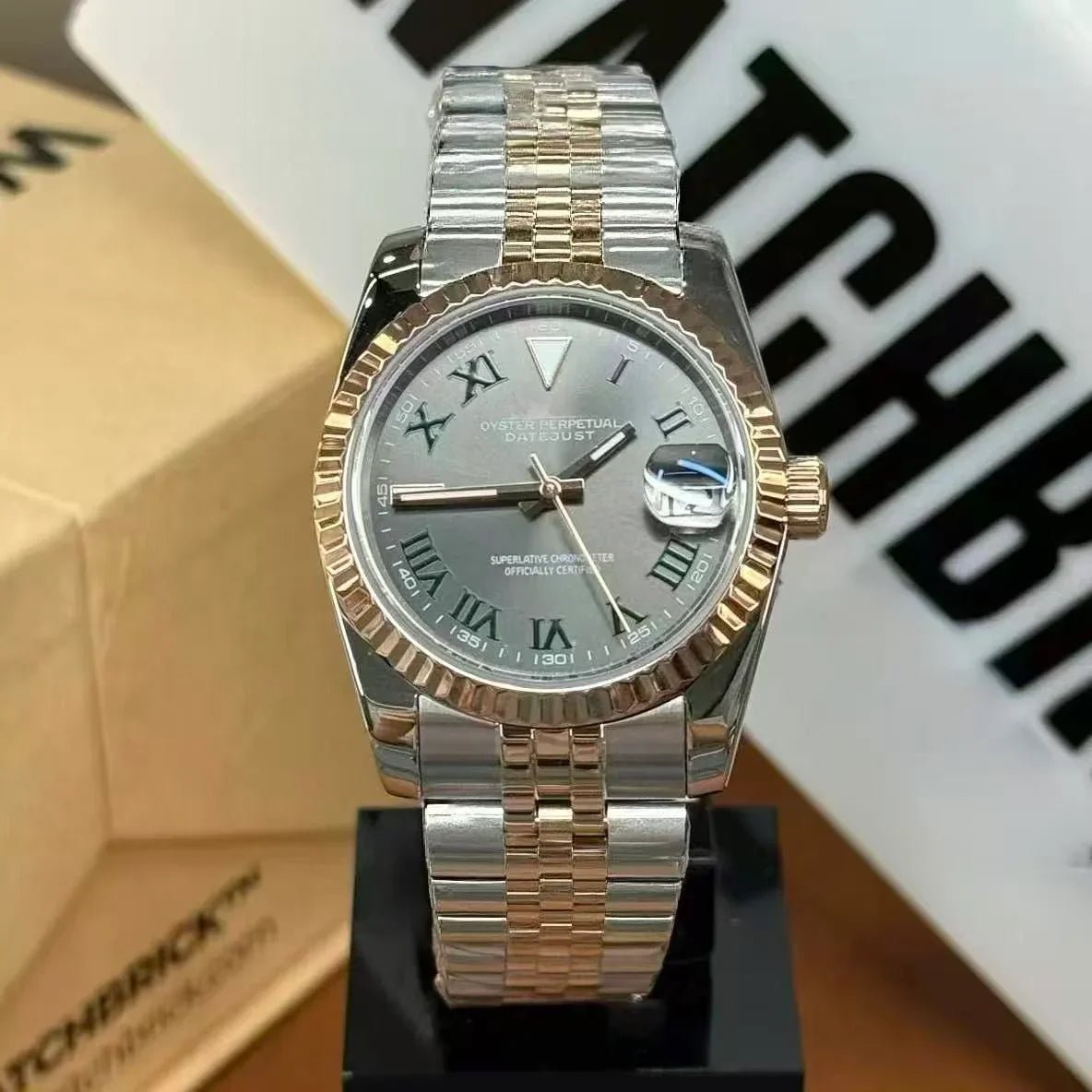 JUSTMOD | Two - Tone Wimbledon Roman NH35 - WATCHBRICK