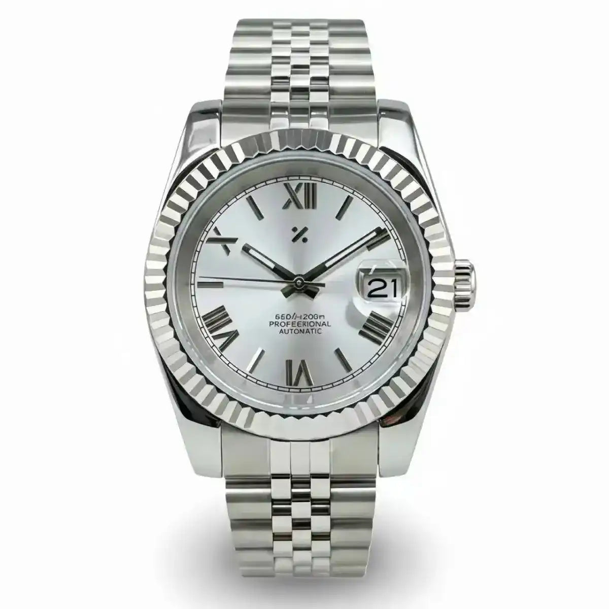 JUSTMOD | White Roman NH35 Seiko Mod – WATCHBRICK