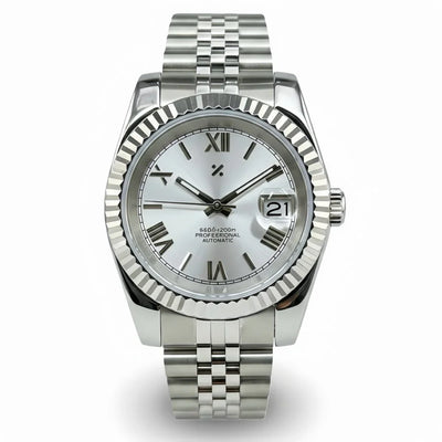 JUSTMOD | White Roman Dial Silver (36 / 39mm) - WB MOD WATCHES