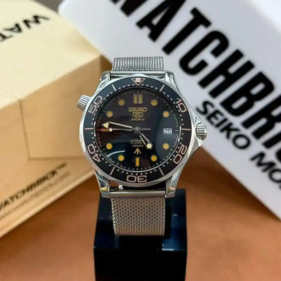 MASTERMOD | 007 Bond Matte Black NH35 Custom Watch - WATCHBRICK