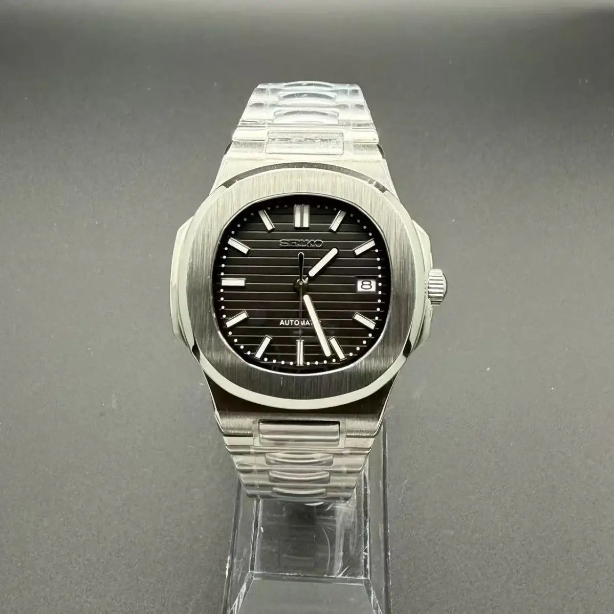 NAUTIKO | Black Dial NH35 Custom Watch - WATCHBRICK