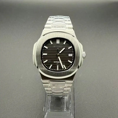 NAUTIKO | Black Dial NH35 Custom Watch - WATCHBRICK