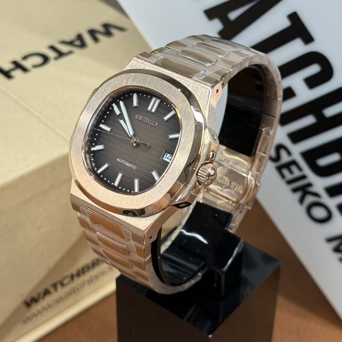 NAUTILUS | Brown Dial Rose Gold - WATCHBRICK