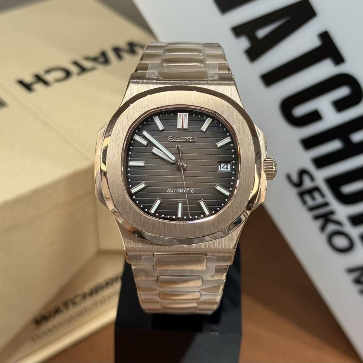 NAUTILUS | Brown Dial Rose Gold - WATCHBRICK