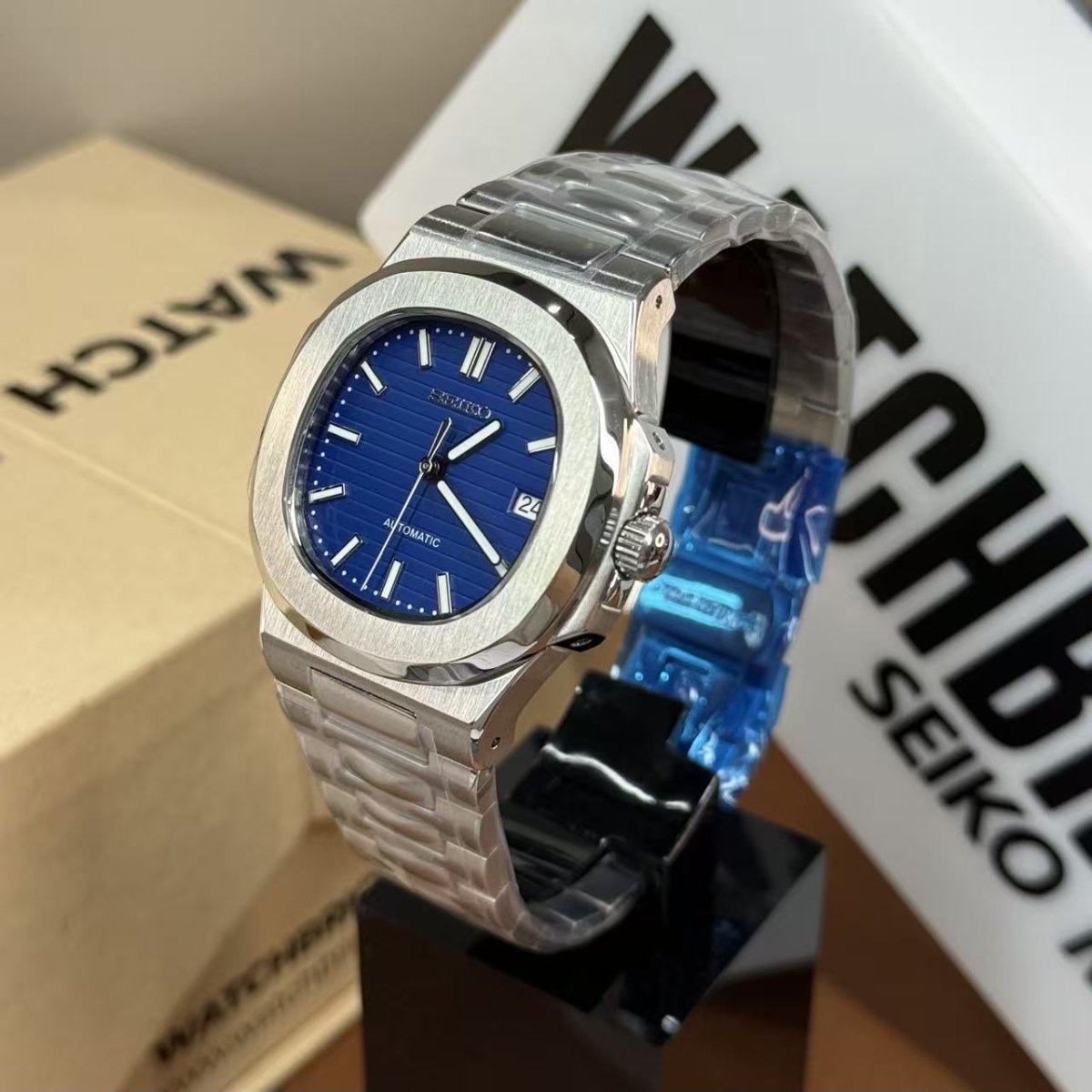NAUTILUS | Royal Blue Dial NH35 Auto - WATCHBRICK