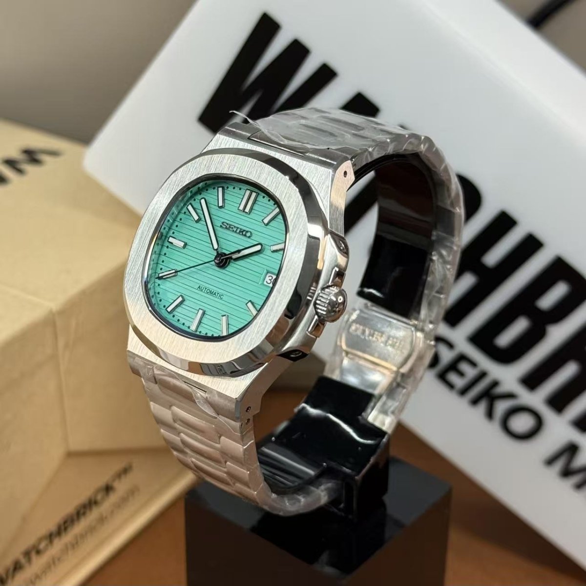 NAUTILUS | Tiffany Blue Dial NH35 - WATCHBRICK
