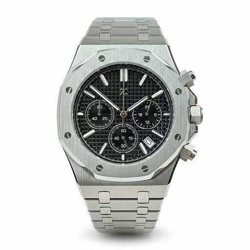 OAKMOD| Black Chronograph VK63 - 398.00 WATCHBRICK