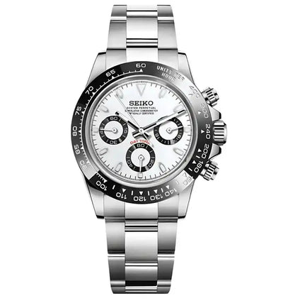 SEITONA | White Panda VK63 Seiko Mod - 398.00 WATCHBRICK