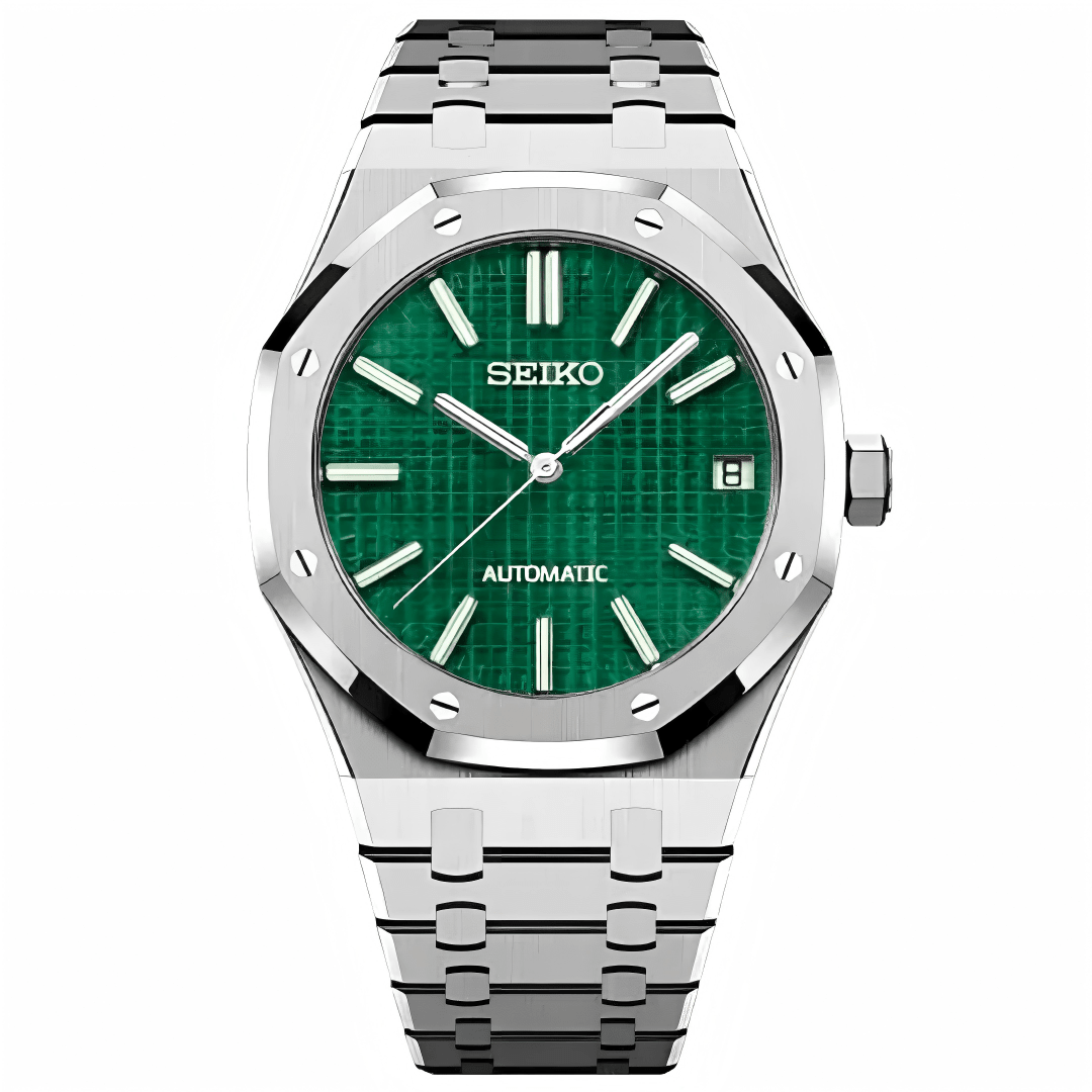 SEIKOAK | Forest Brushed Green NH35 - WB MOD WATCHES