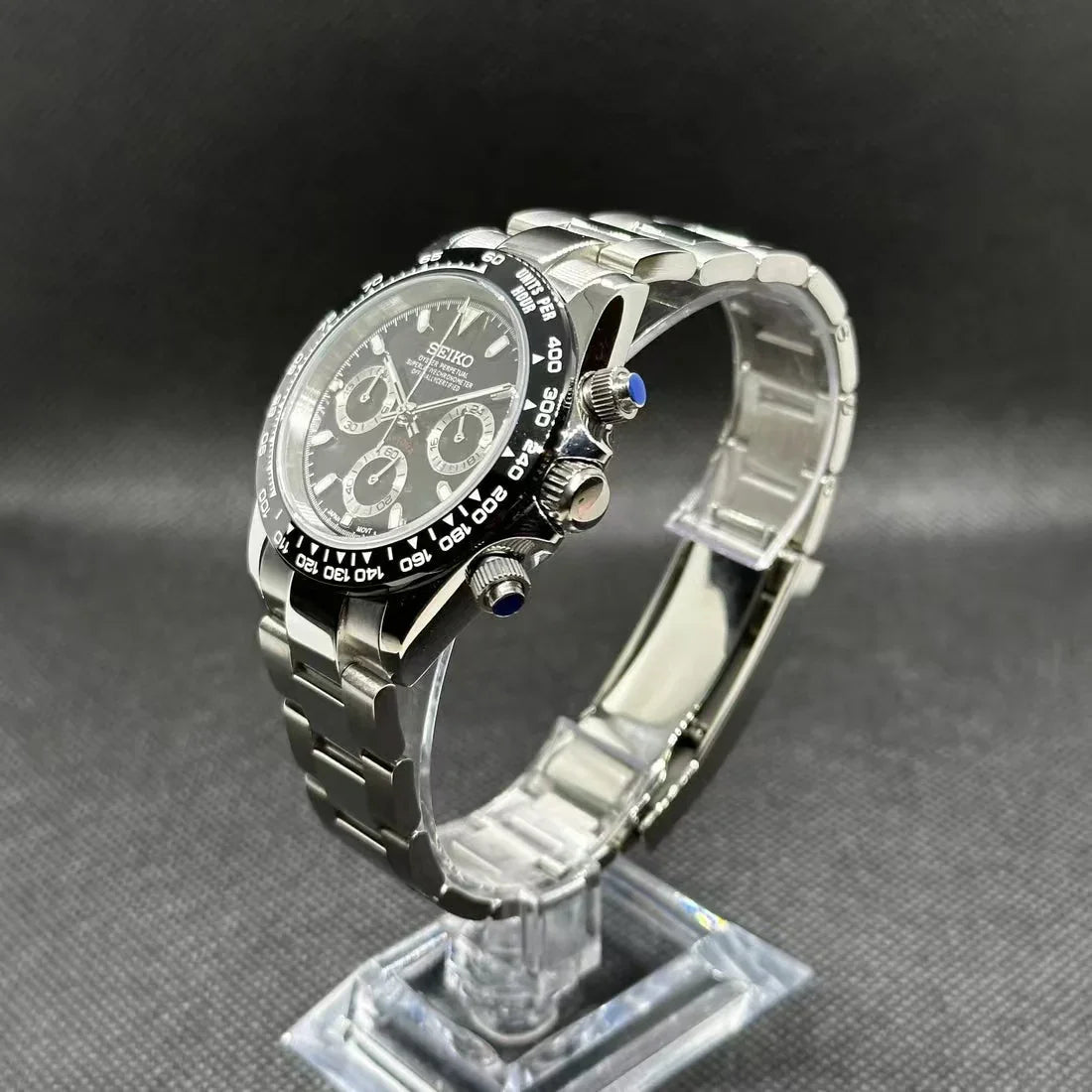 SEITONA | Black Panda VK63 Chrono – WATCHBRICK