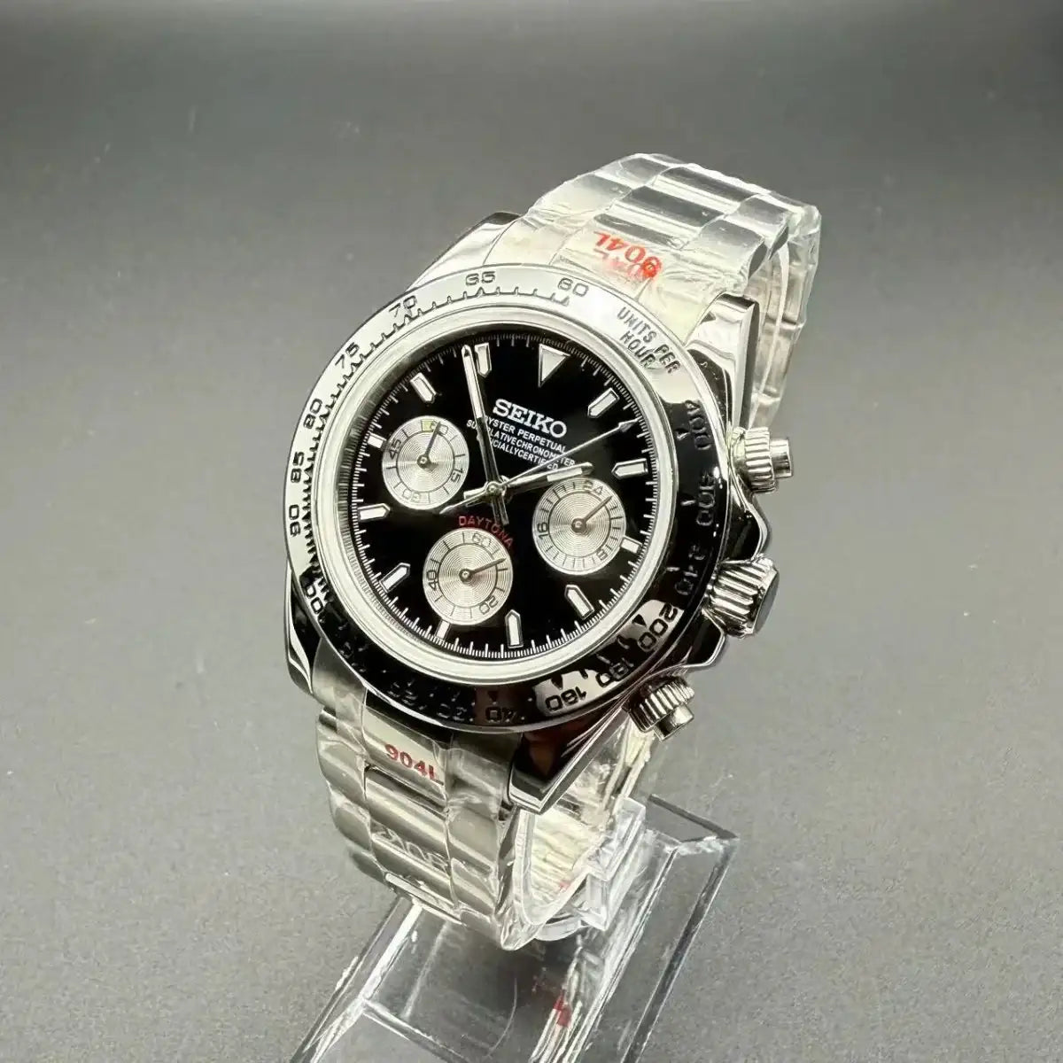 SEITONA | Vintage Panda VK63 Custom Watch - 398.00 WATCHBRICK