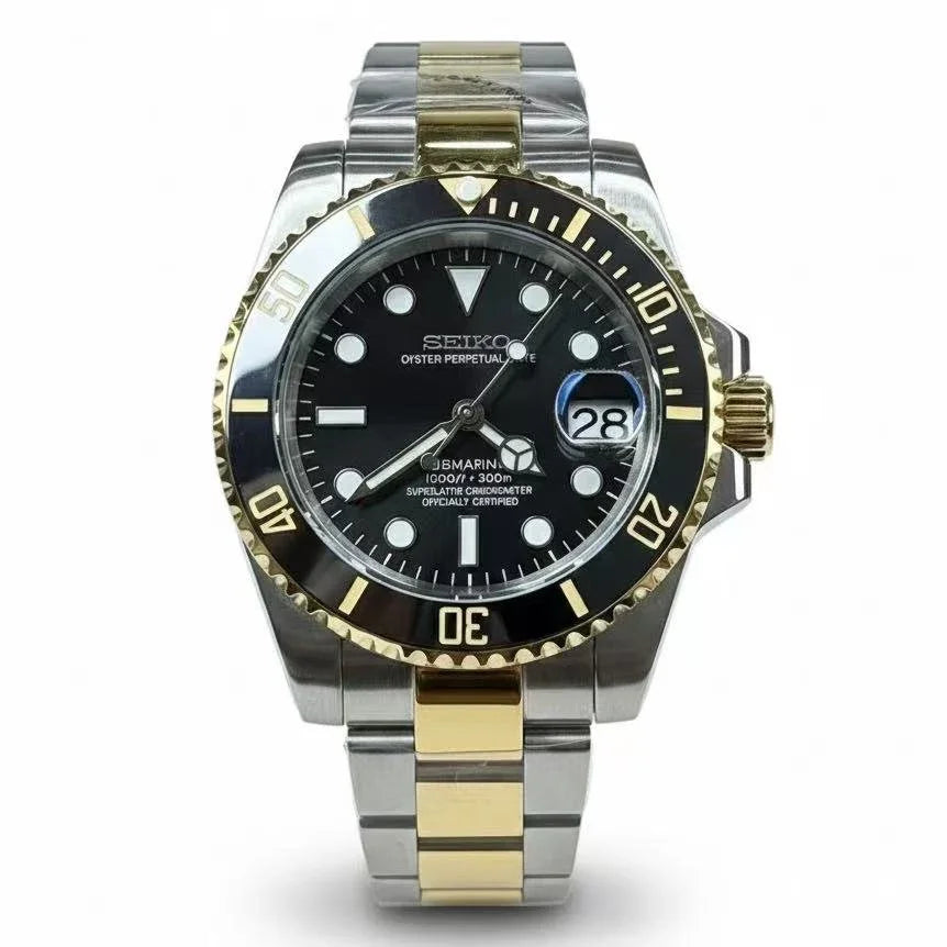 SUBMOD | Two - Tone Gold Black Sub - WATCHBRICK